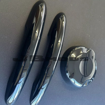 Gloss Black Fuel Cap Cover & Door Handle Covers for MINI F56 F57 Cooper s JCW