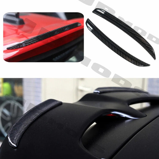 F56 MINI Cooper S JCW Pro ABS Roof Rear Spoiler Extensions Carbon Fibre Look