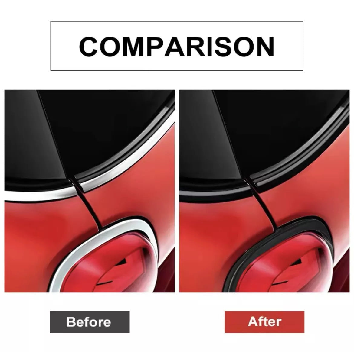 Mini Piano Black Belt Line Tape Kit For F54 F56  F60 10m X 17mm