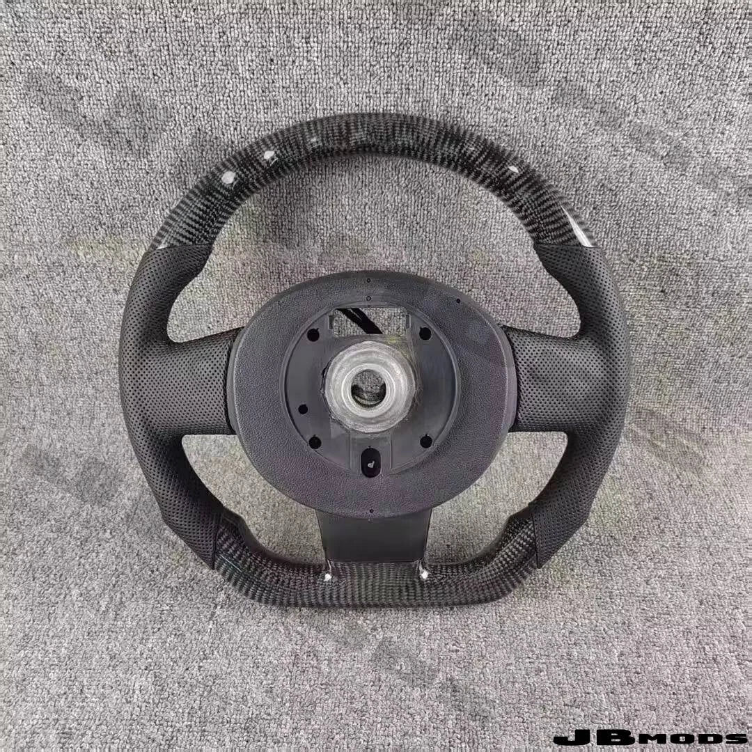MINI Gen 2 R56 Carbon Perforated Leather Flat Bottom Steering Wheel