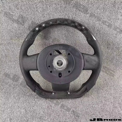 MINI Gen 2 R56 Carbon Perforated Leather Flat Bottom Steering Wheel