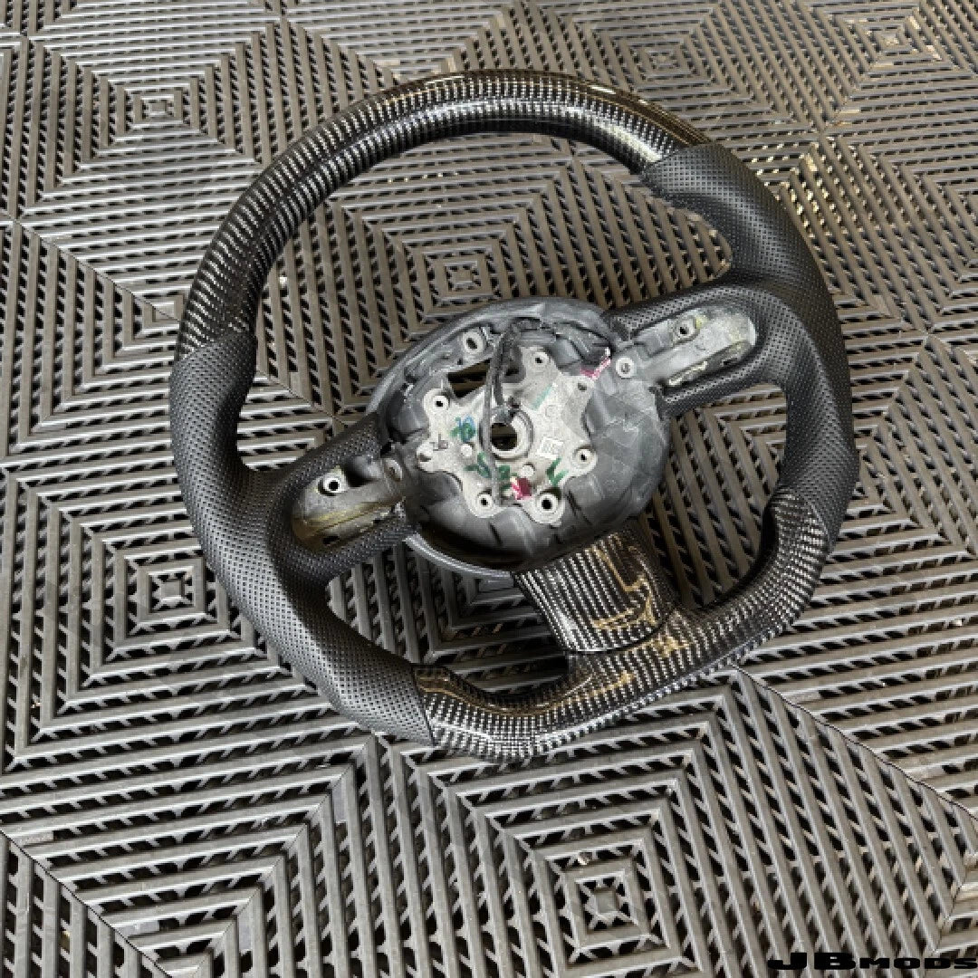 MINI Gen 2 R56 Carbon Perforated Leather Flat Bottom Steering Wheel