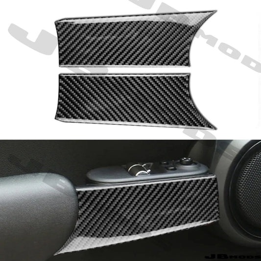 MINI F56 Carbon Fibre Interior Door Handle Gel Overlays Sticker JCW Cooper S