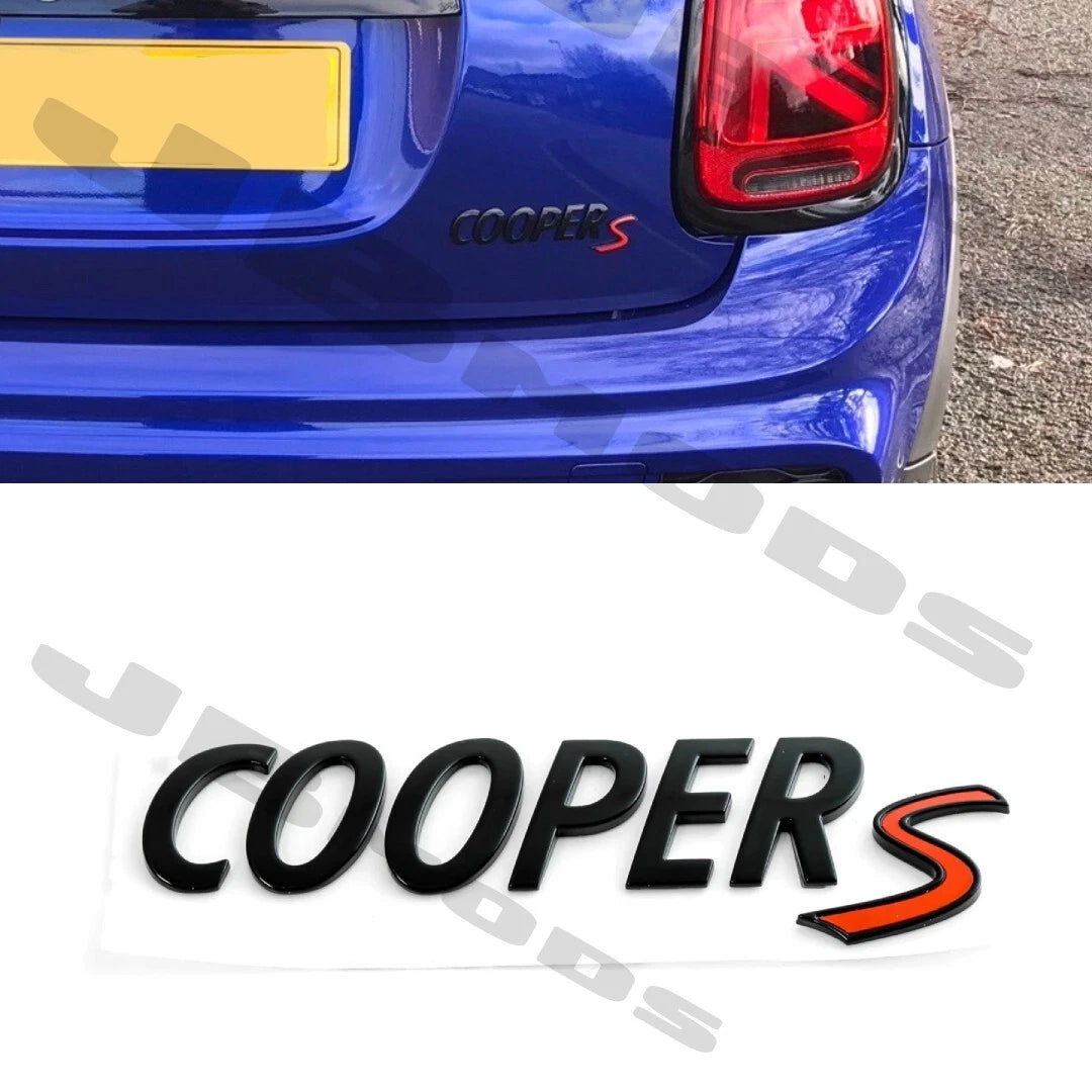 MINI Gloss Black Cooper S Rear Badge For R53 R56 F56 R55 R52 R57 R58 R59 R60 F55