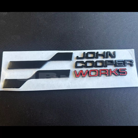 New LCI2 Style MINI John Cooper Works Badge Rear JCW Gloss Black Red F56 F66