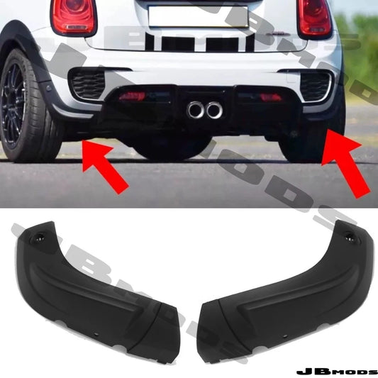 F56 Mini Cooper S Rear  JCW Pro Splitters 2014-2021 Pair with Parking sensor PDC