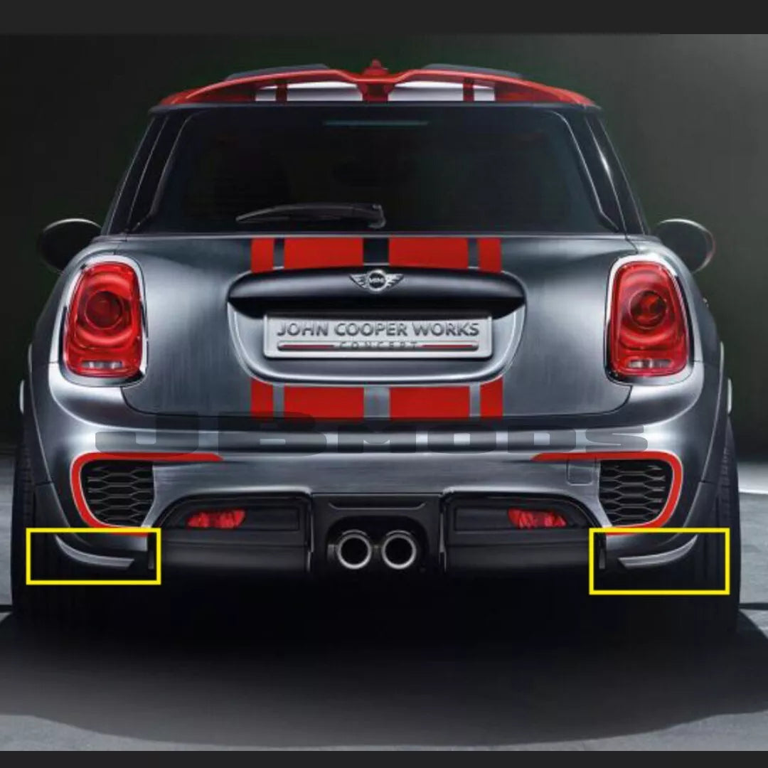 F56 Mini Cooper S Rear  JCW Pro Splitters 2014-2021 Pair with Parking sensor PDC