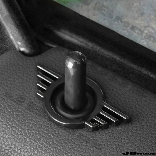 Mini Gloss Black Metal Door Pin Surround Interior BadgeS 2PCS F55 F57 F60 R56 R55