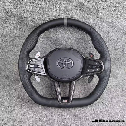 Toyota A90 Supra G8x M Style Perforated Leather  Steering Wheel Carbon Paddles