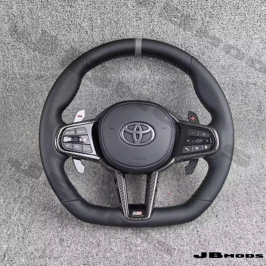 Toyota A90 Supra G8x M Style Perforated Leather  Steering Wheel Carbon Paddles