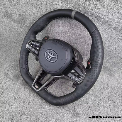 Toyota A90 Supra G8x M Style Perforated Leather  Steering Wheel Carbon Paddles