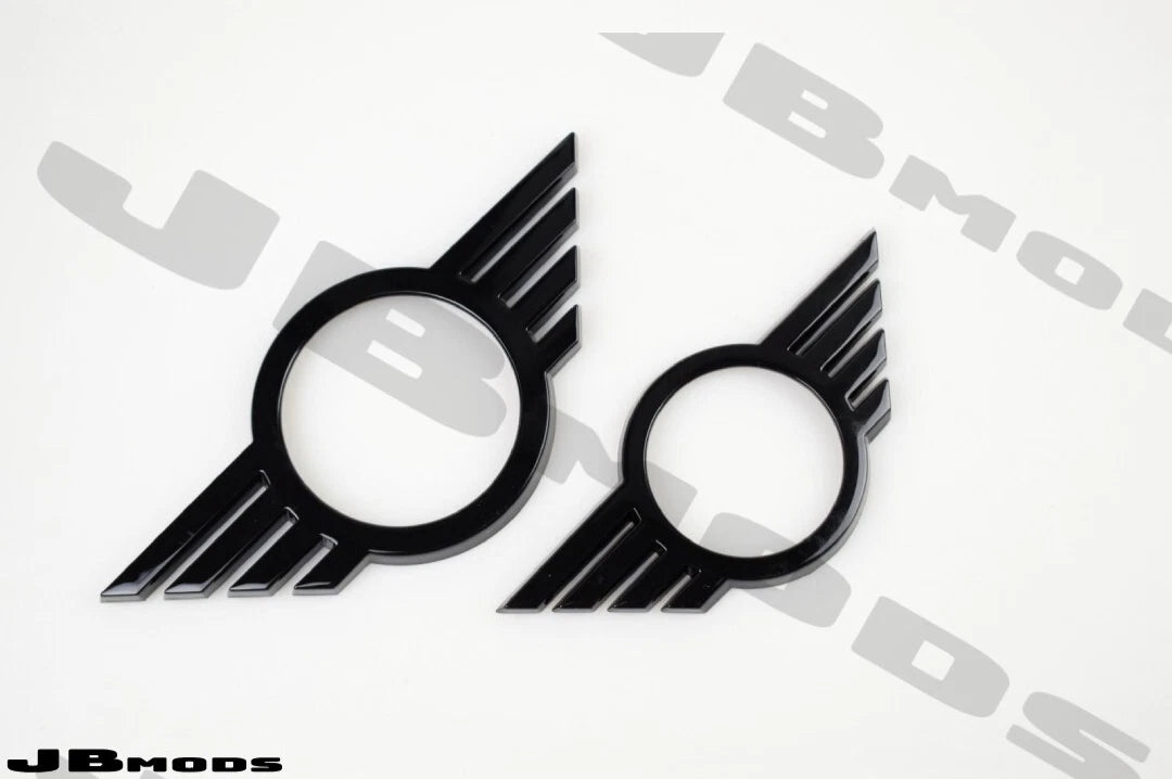 MINI Gen 3 Gloss Black LCI Badge Covers F55 F56 F57 Cooper S JCW One 2018+