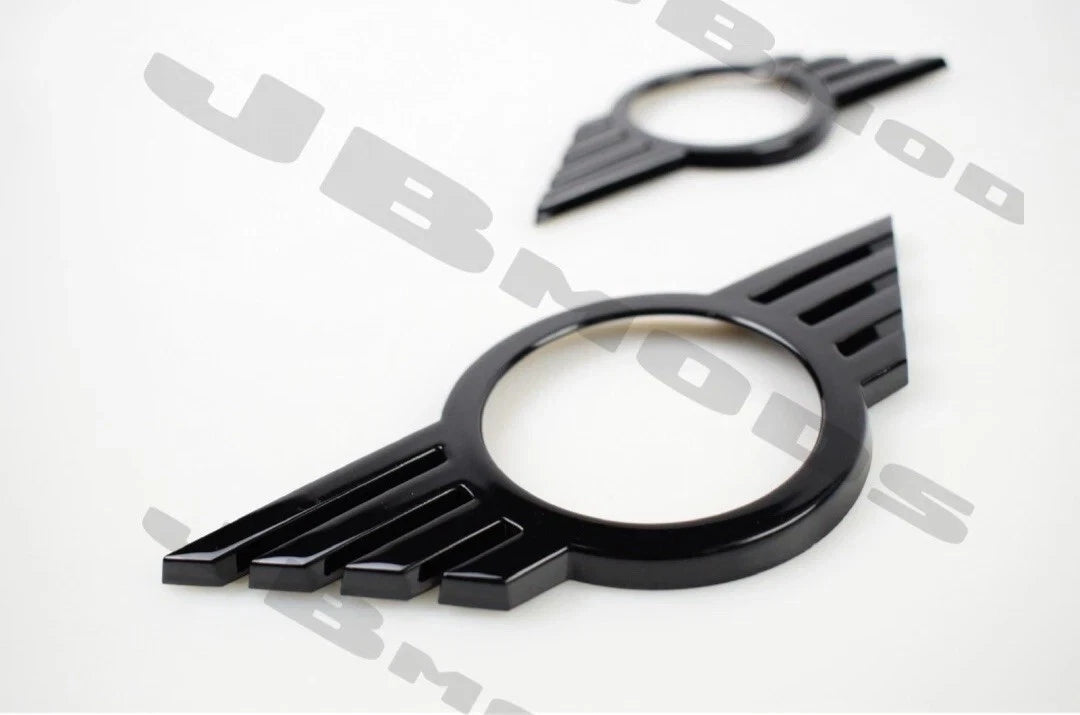 MINI Gen 3 Gloss Black LCI Badge Covers F55 F56 F57 Cooper S JCW One 2018+