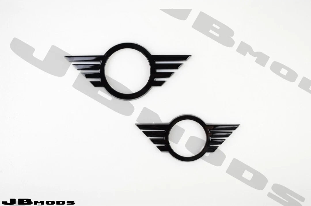 MINI Gen 3 Gloss Black LCI Badge Covers F55 F56 F57 Cooper S JCW One 2018+