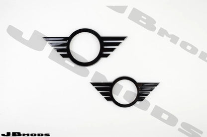 MINI Gen 3 Gloss Black LCI Badge Covers F55 F56 F57 Cooper S JCW One 2018+
