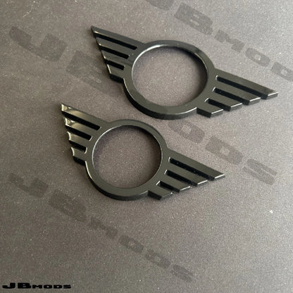 MINI Gen 3 Gloss Black LCI Badge Covers F55 F56 F57 Cooper S JCW One 2018+
