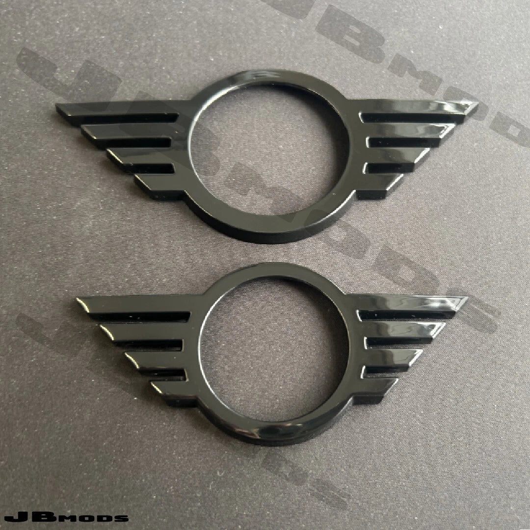 MINI Gen 3 Gloss Black LCI Badge Covers F55 F56 F57 Cooper S JCW One 2018+