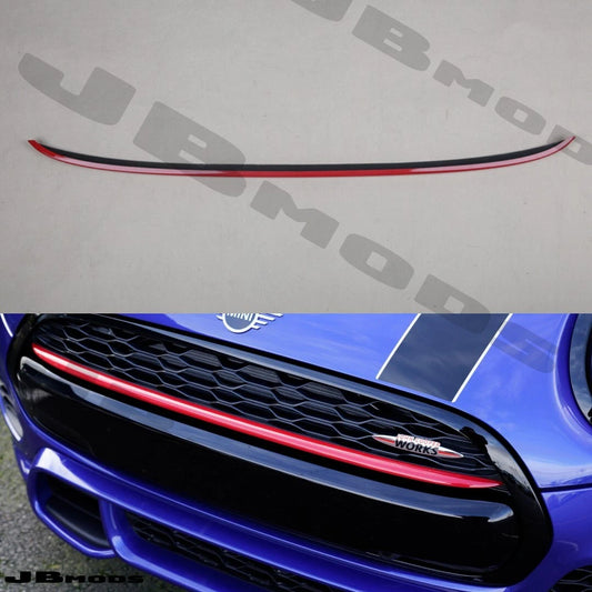 Gloss Red Front Grill Strip Cover Fits MINI F55 F56 F57 Cooper S JCW 2014-2021