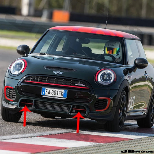 MINI JCW Pro Lower Grille Duct Bar Covers Gloss Red F55 F56 F57
