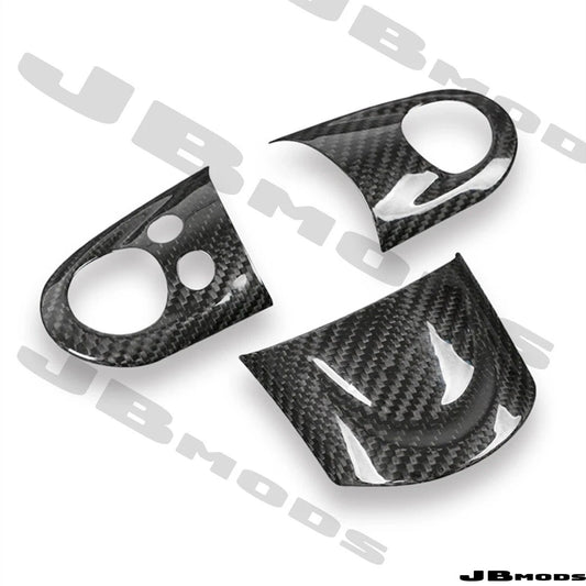 MINI Carbon Fibre Steering Wheel Spoke Covers R55 R56 R57 R58 Multi Function