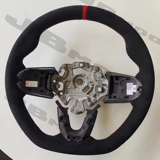 Mini F56 F55 F57 Gen 3 Alcantara Steering Wheel Black With Red Stripe Manual