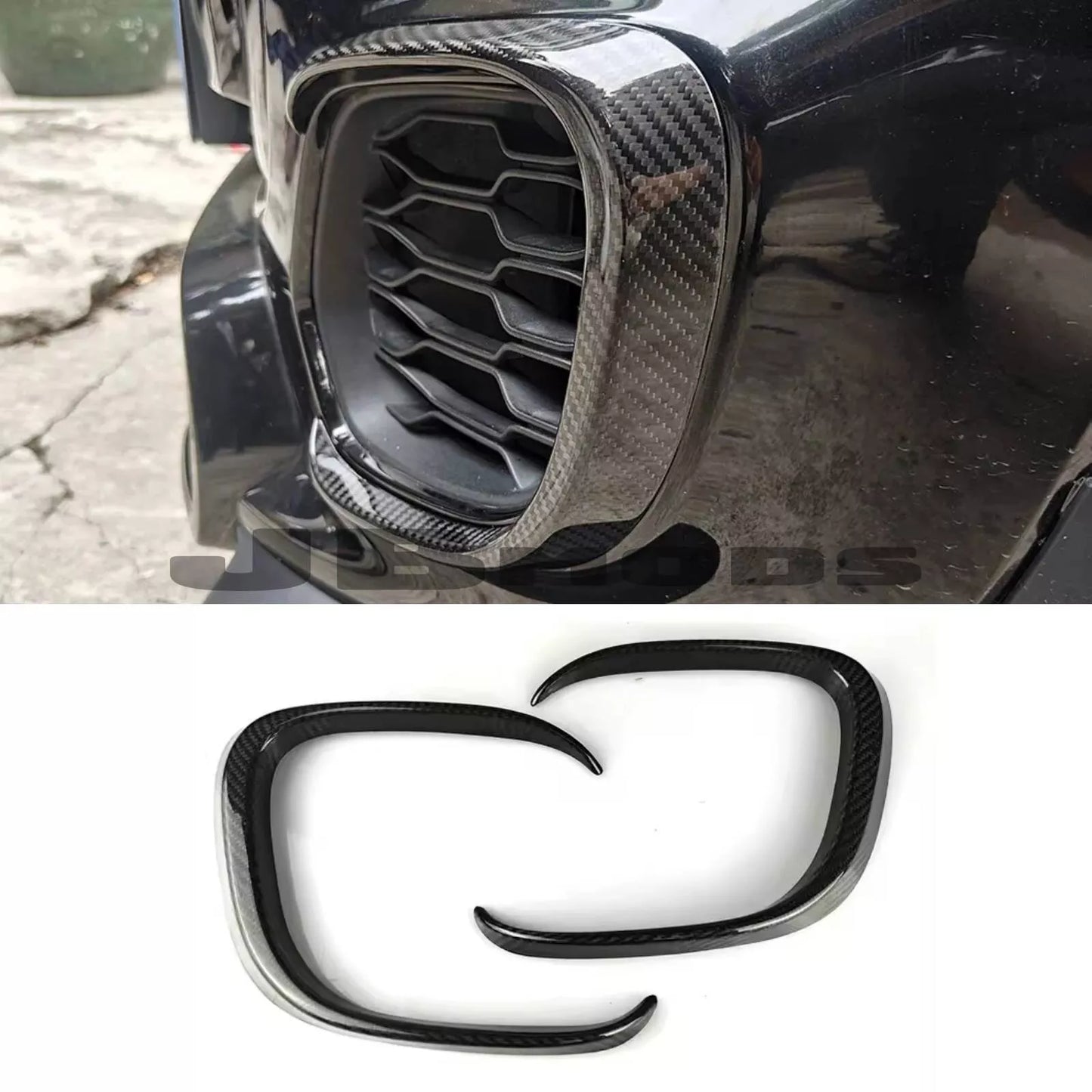 Mini F55 F56 F57 Genuine Carbon Fibre JCW Aero Bumper Canards (2014-2021)