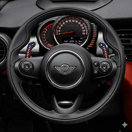 Mini Gen 3 LED Magnetic Carbon Fiber Paddle Shifters For Mini F54 F55 F56 F57 F60 2014-2024